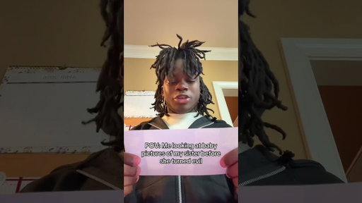 POV: Me looking at baby pics of my sister before she turned evil #youtubeshorts #funny