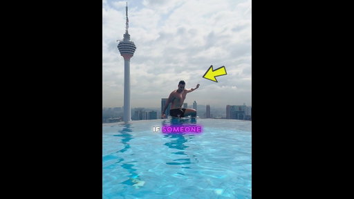 What Really Happens If You Slip in an Infinity Pool? 😱/#ytshorts #shorts #infinitypool