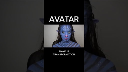 Avatar Makeup Process #avatar #avatarthelastairbender #avatarmakeup #glammakeup #christmasmakeup