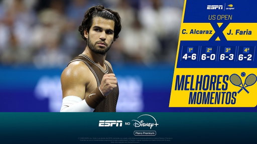ALCARAZ COMEÇA MAL, MAS BATE JAIME FARIA E AVANÇA NO US OPEN | MELHORES MOMENTOS