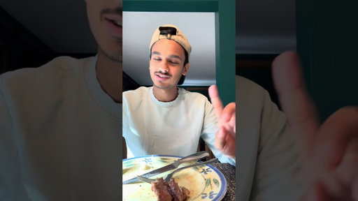 MATT EATS DINNER BEFORE HIS FAMILY