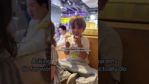 Asking kids what their parents do for work vs. what they actually do