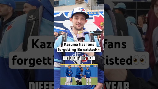 DIFFERENT BUT BETTER! Does Kazuma have you feeling as hyped as this guy? #bluejays #athletics #mlb