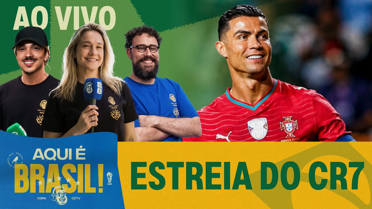 SUPER ESQUENTA PARA A ESTREIA DE CRISTIANO RONALDO! PORTUGAL X RD CONGO | AQUI É BRASIL