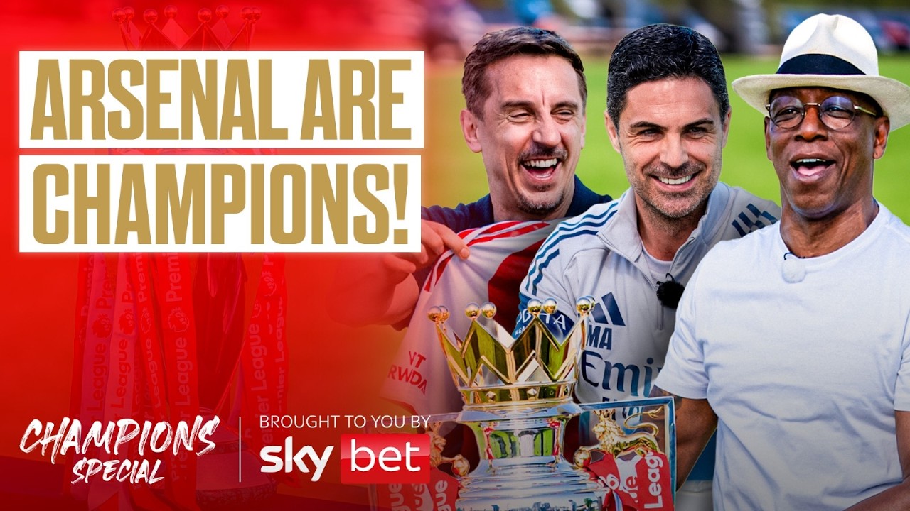 Gary and Wrighty Visit Arteta & Arsenal After Premier League Glory | The Overlap Champions Special