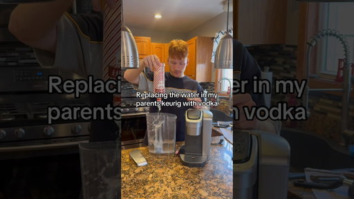 Replacing The Water In My Parents Keurig With Vodka