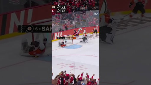 Jack Hughes with a Short Goal vs. Philadelphia Flyers