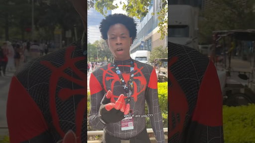 ran into spider man and he wasnt nice #spiderman #houston