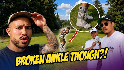 GOLF VLOG! BUT WITH A BROKEN ANKLE?!