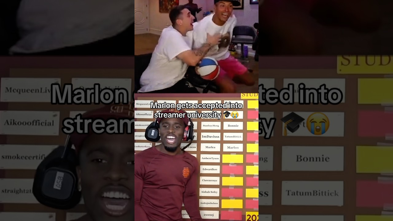 Marlon gets accepted into Streamer University 🧑‍🏫❤️ #marlon #mar3lg #twitchclips #shorts