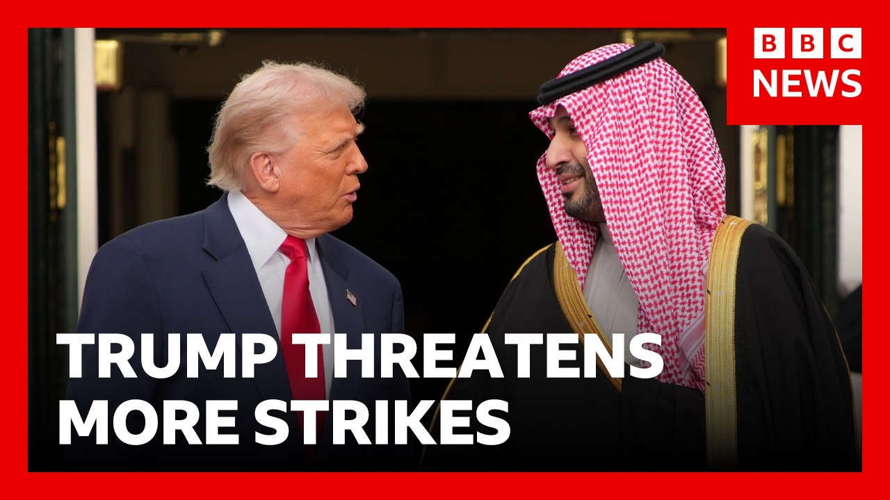 President Trump threatens Iran with a 'beating' as Saudi Arabia joins US strikes | BBC News