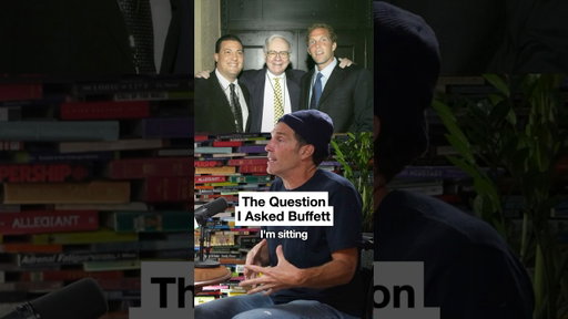 This was the QUESTION I asked Warren Buffett...