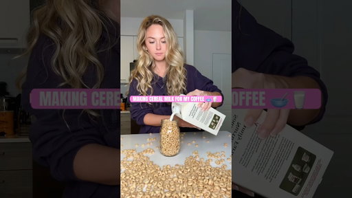 Honey Nut Cheerio Cereal Milk for your coffee #coffeeathome #coffeerecipe