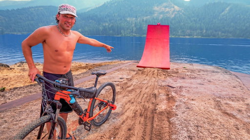 Massive Bike Jump Off Cliff