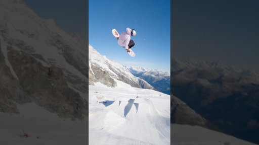 Ming at Saas-Fe 😳 ​⁠​⁠📹 @marinhoramonmeyer @RedBullSnow #snowboarding #snowboard #burton