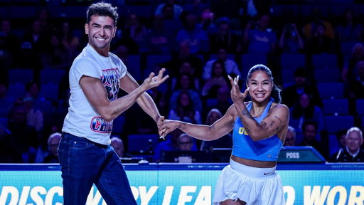 Jordan Chiles, Ezra Sosa Halftime Performance