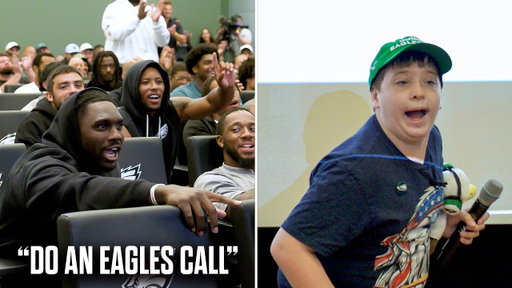 Eagles Players Meet the 12-Year-Old Viral Bird Calling Kid, Samuel Henderson