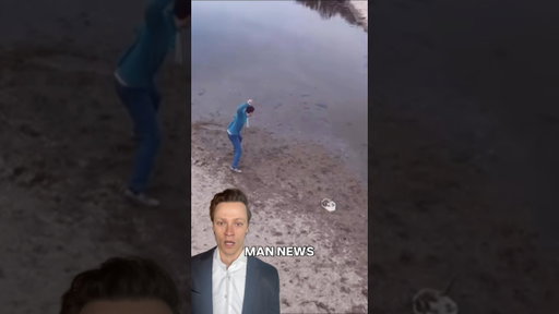 Unexpected Rock Skip Ending🪨 | Man News (via rockspippingpro/ig) #rockskipping #satisfying #noway