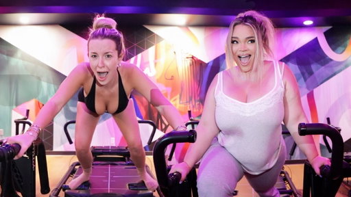 TANA AND TRISHA TRY: HIGH INTENSITY PILATES (very sad. i almost croaked)