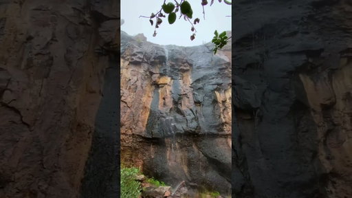 This hidden waterfall only appears during the rain or right after 😮 Who’s adding it to the list 🌧️