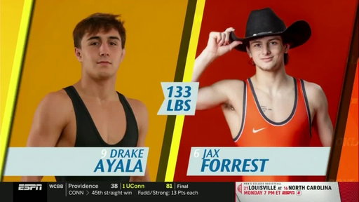 Jax Forrest vs. Drake Ayala (133lbs) FULL MATCH | 2025-26 Big 12 Wrestling