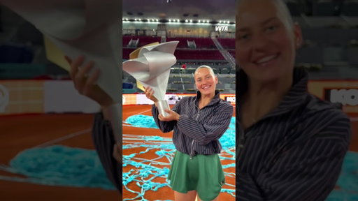 oh, hey there champ 😎🏆 #wta #tennis #madrid #champion