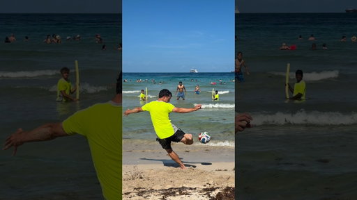 GK on fire in the sea 🌊😱🔥 #football #soccer #futbol #goalkeeper