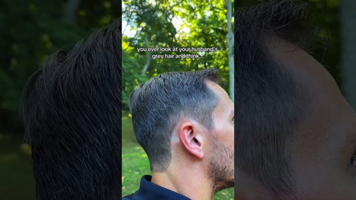 when you notice your husband's grey hair.. #shorts